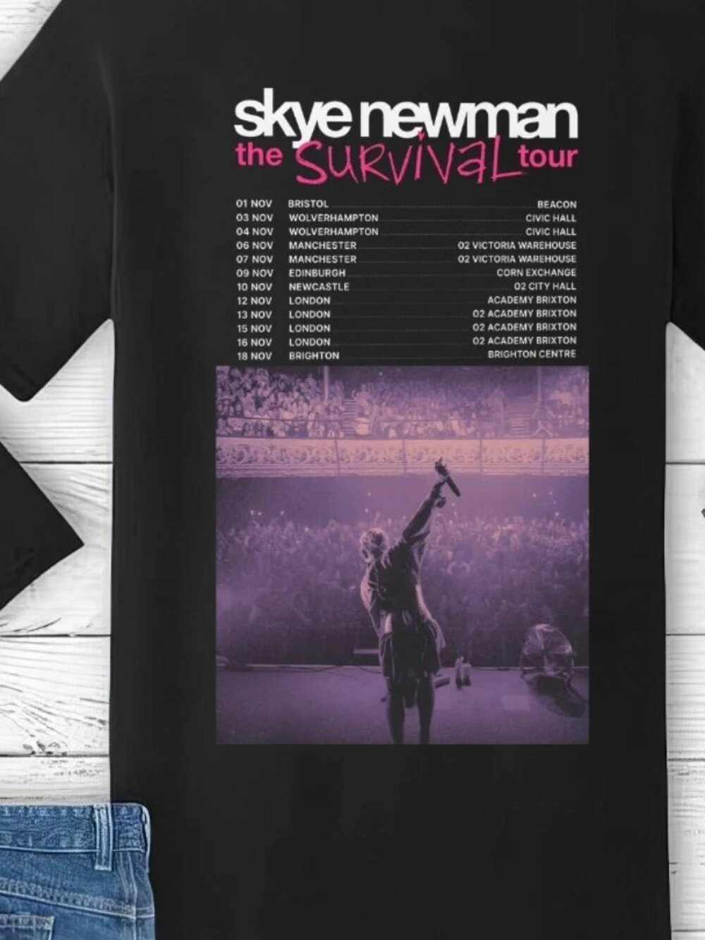 Skye Newman Survival Tour 2026 T-Shirt UK Concert Dates Tee - Picture 3 of 6